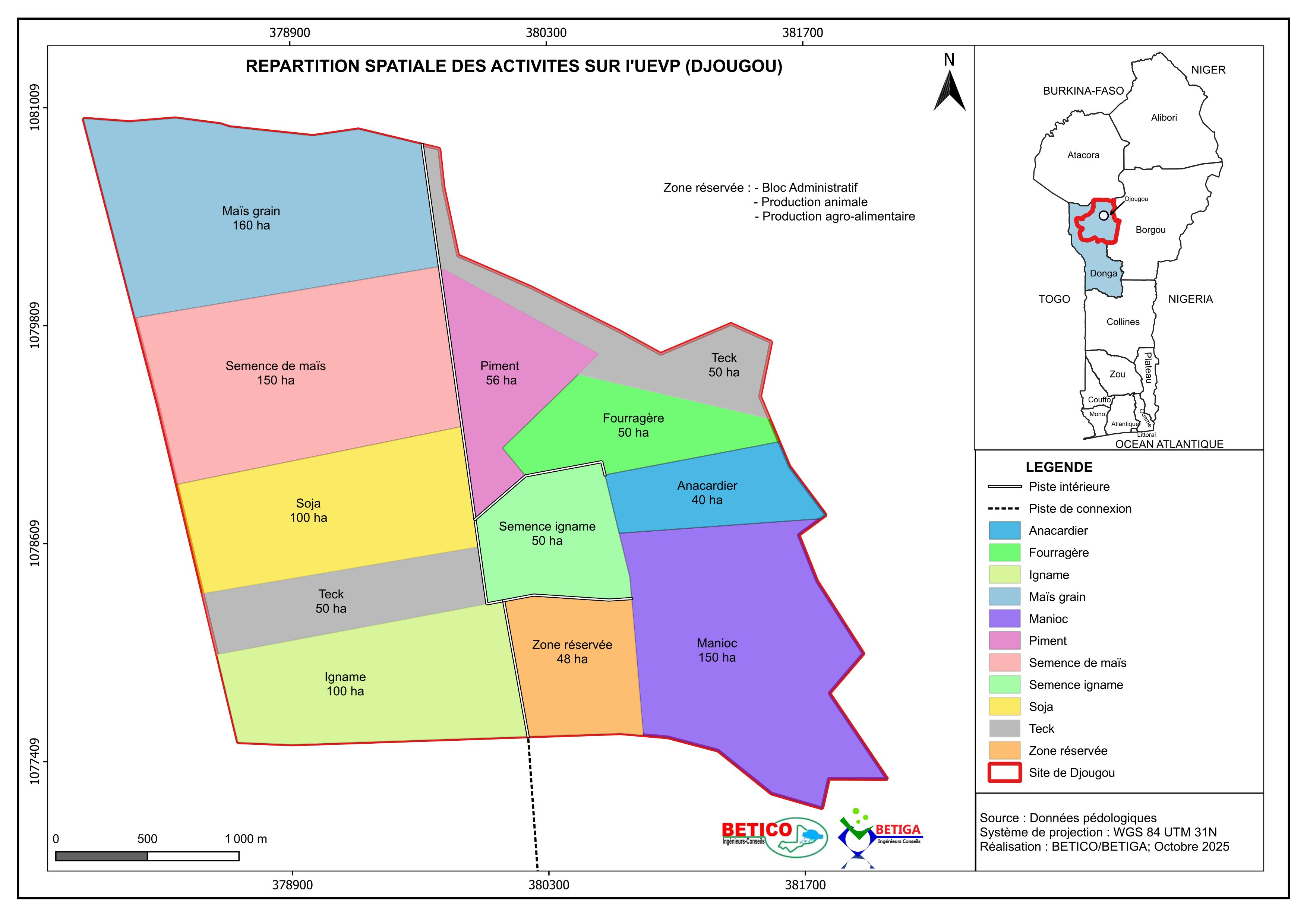 Réalisation des études d'aménagement et d'APD des sites des Unités Économiques à Vocation Pédagogique (UEVP) de trente (30) Lycées Techniques Agricoles (Lot 1)